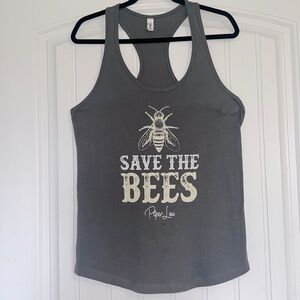 Piper Lou Save The Bees Racerback Tank Top M